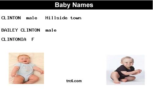clinton baby names